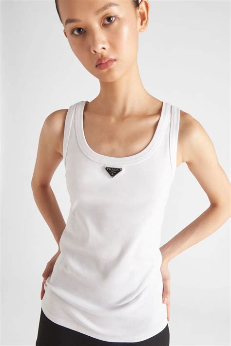 prada logo tank top.